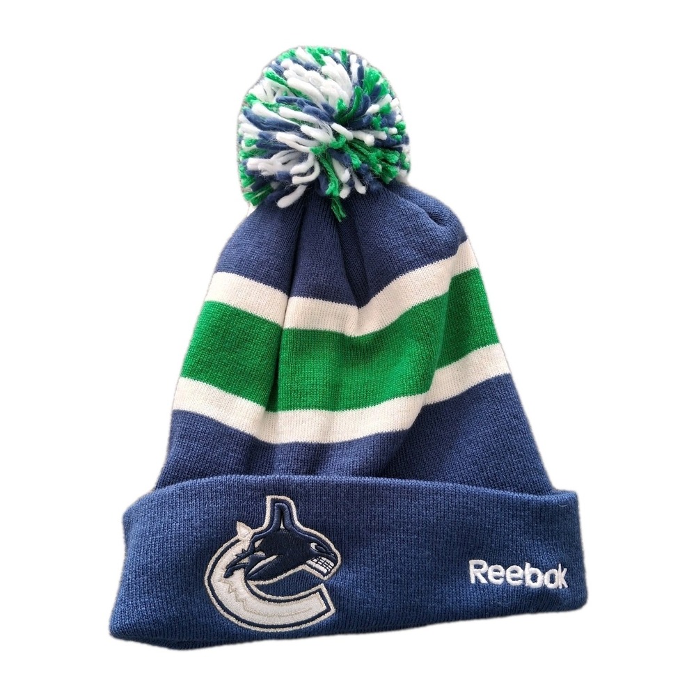 NOS Vancouver Canucks Reebok Face Off NHL Unisex One Size Beanie Watch Cap Lined